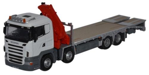 OXFORD SCANIA CRANE LORRY WHITE 1/72