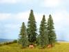 NOCH FIR TREES 4PCS 8-12CM HIGH