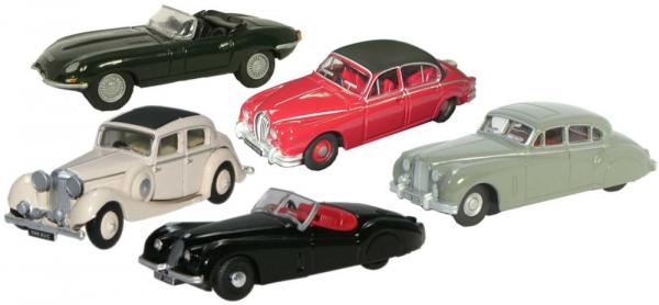 OXFORD JAGUAR 5 CAR SET