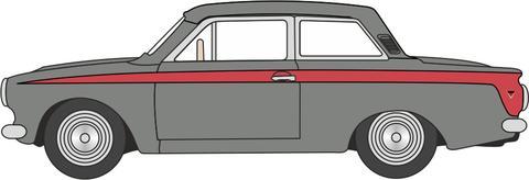 OXFORD FORD CORTINA MK1 GREY/RED