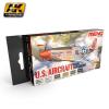 AK US AIRCRAFT METAL SKIN COLOURS SET