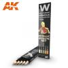 AK WATERCOLOUR PENCIL SET METALICS