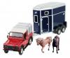 BRITAINS LAND ROVER + HORSE SET