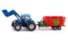 SIKU 1/50 NEW HOLLAND + FODDER WAGON