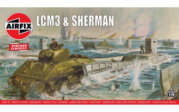 AIRFIX LCM3 & SHERMAN 1/76