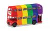 CORGI PEACE AND LOVE LONDON BUS RAINBOW