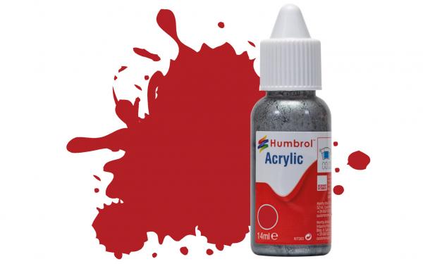 HUMBROL 153 INSIGNIA RED MATT ACRYLIC