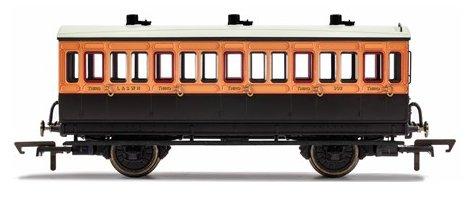 HORNBY LSWR 4 WHL COACH 3RD W/LIGHTS