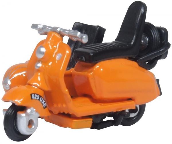 OXFORD 1/76 SCOOTER + S/CAR ORANGE