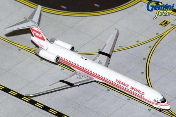 GEMINI 1/400 MD-83 TWA (TWIN STRIPES)